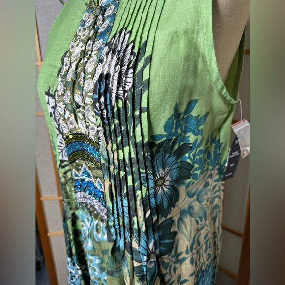 Embellished dress  Lovely Mix Nouveau dress   size Large vintage and Rare find - Picture 8 of 12